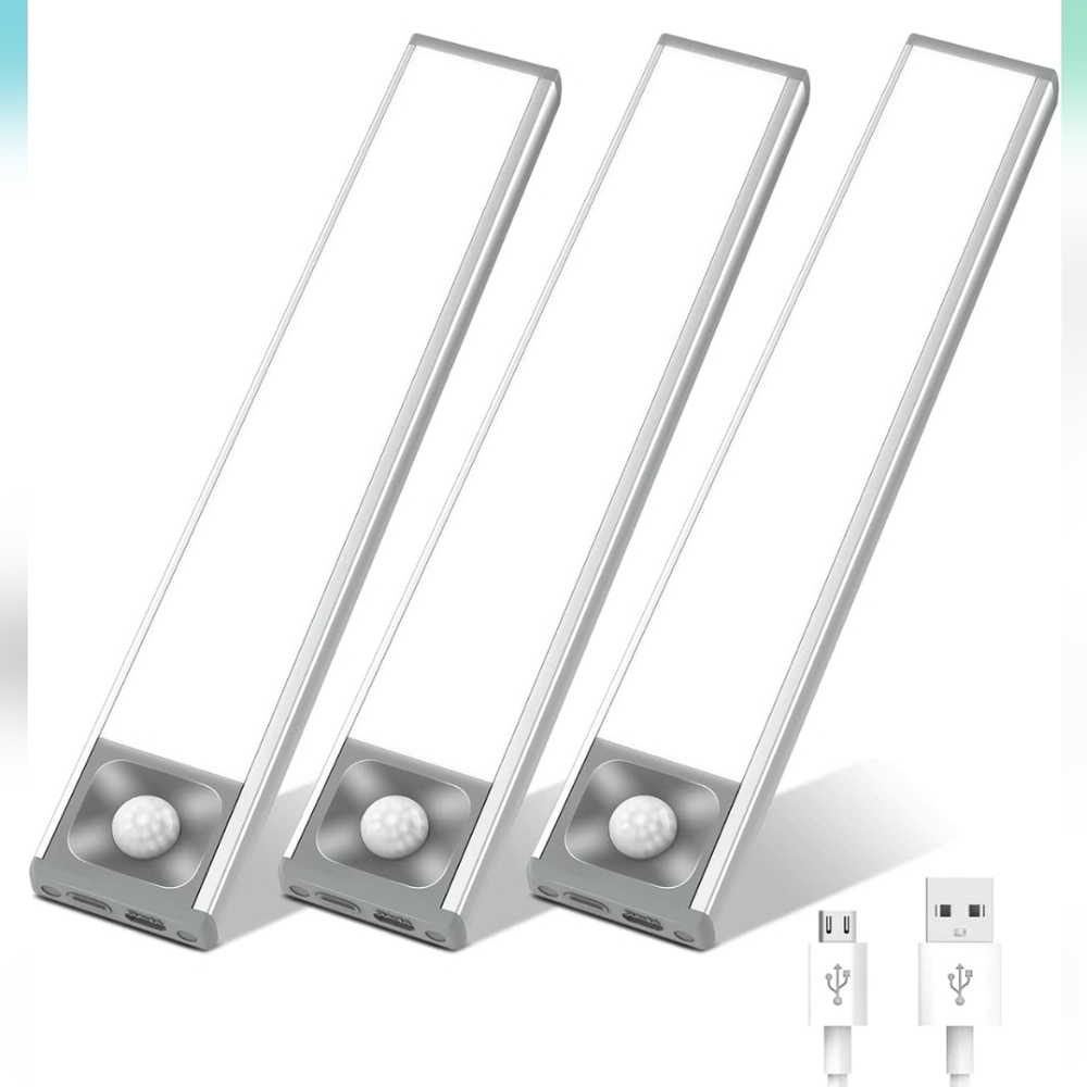 🏡 NEW - LED Under Cabinet Motion Sensor Lighting - 3 Pack